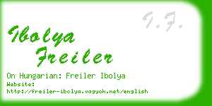 ibolya freiler business card